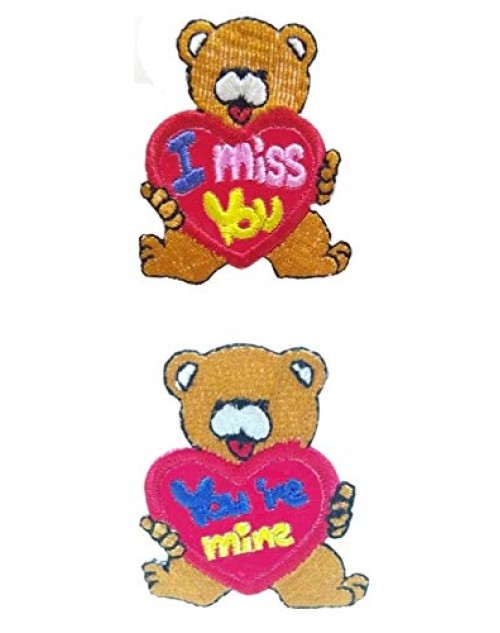 Taiwan Made I Miss You & You are Mine Stich Art Iron on Embroidery Patches Decoration for Clothes (SAIP24)
